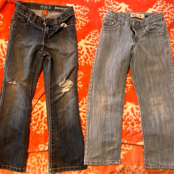 Blue Straight Leg Jeans Classic Style - Picture 2 of 2